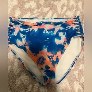 Adore Me high waited swim bottoms!